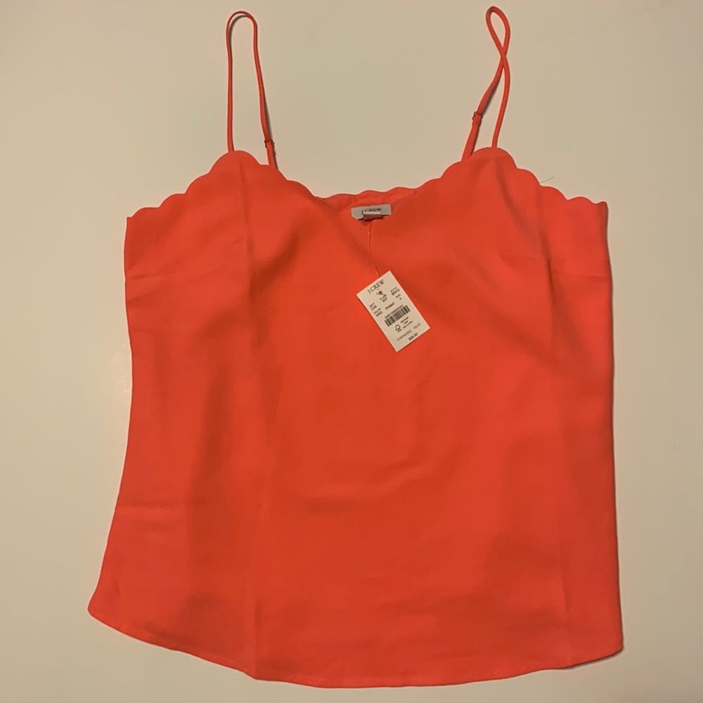 J. Crew fully lined coral camisole-NWT- Size 4